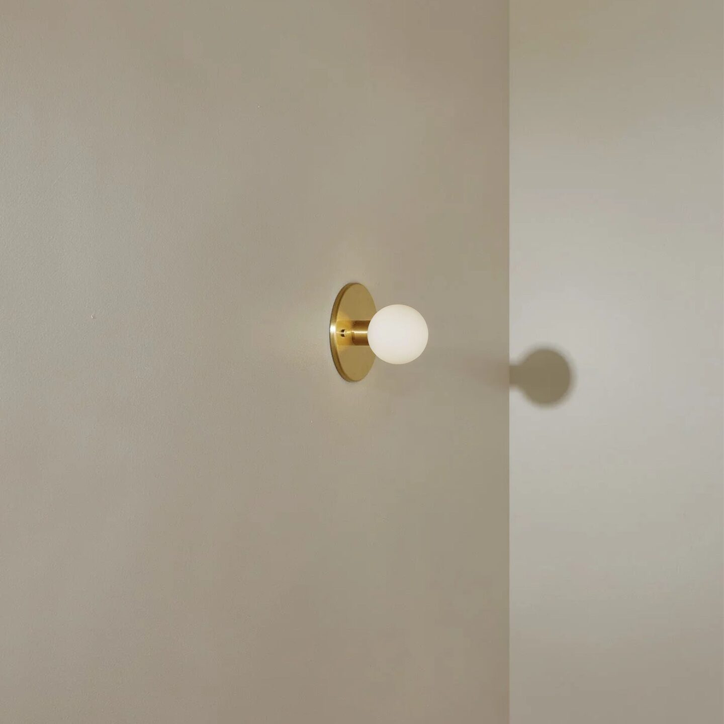 Orb Surface Sconce Mini Brass